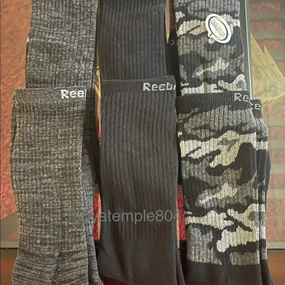 Reebok men’s socks pack of 6 Crew - Picture 4 of 7